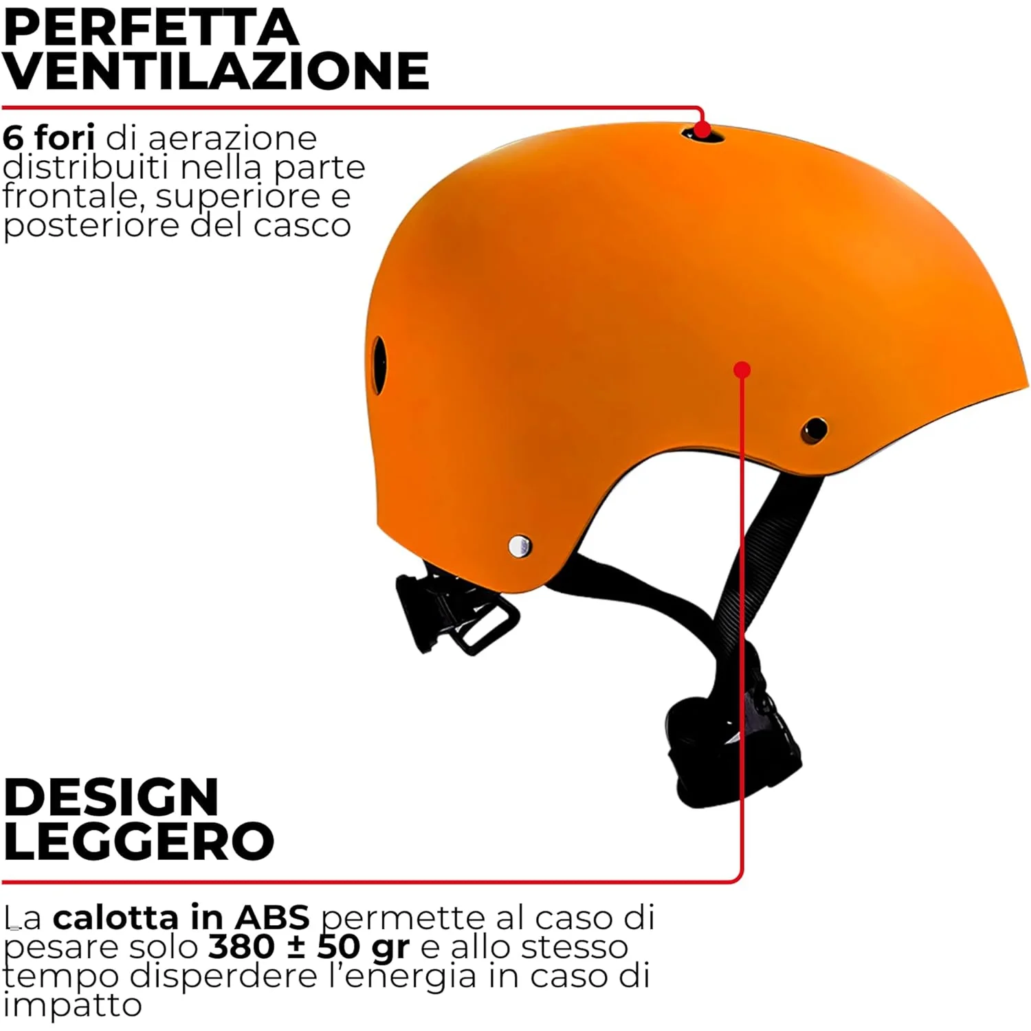 Dettagli del design del Casco Monopattino BHR 837 URBAN Leggero e Regolabile