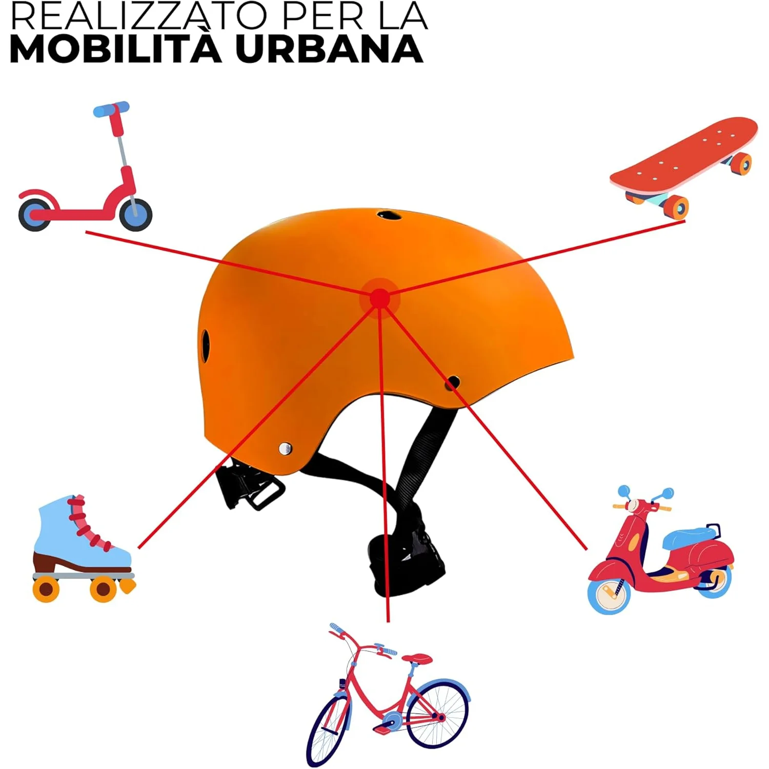 Utilizzi del Casco Monopattino BHR 837 URBAN Leggero e Regolabile