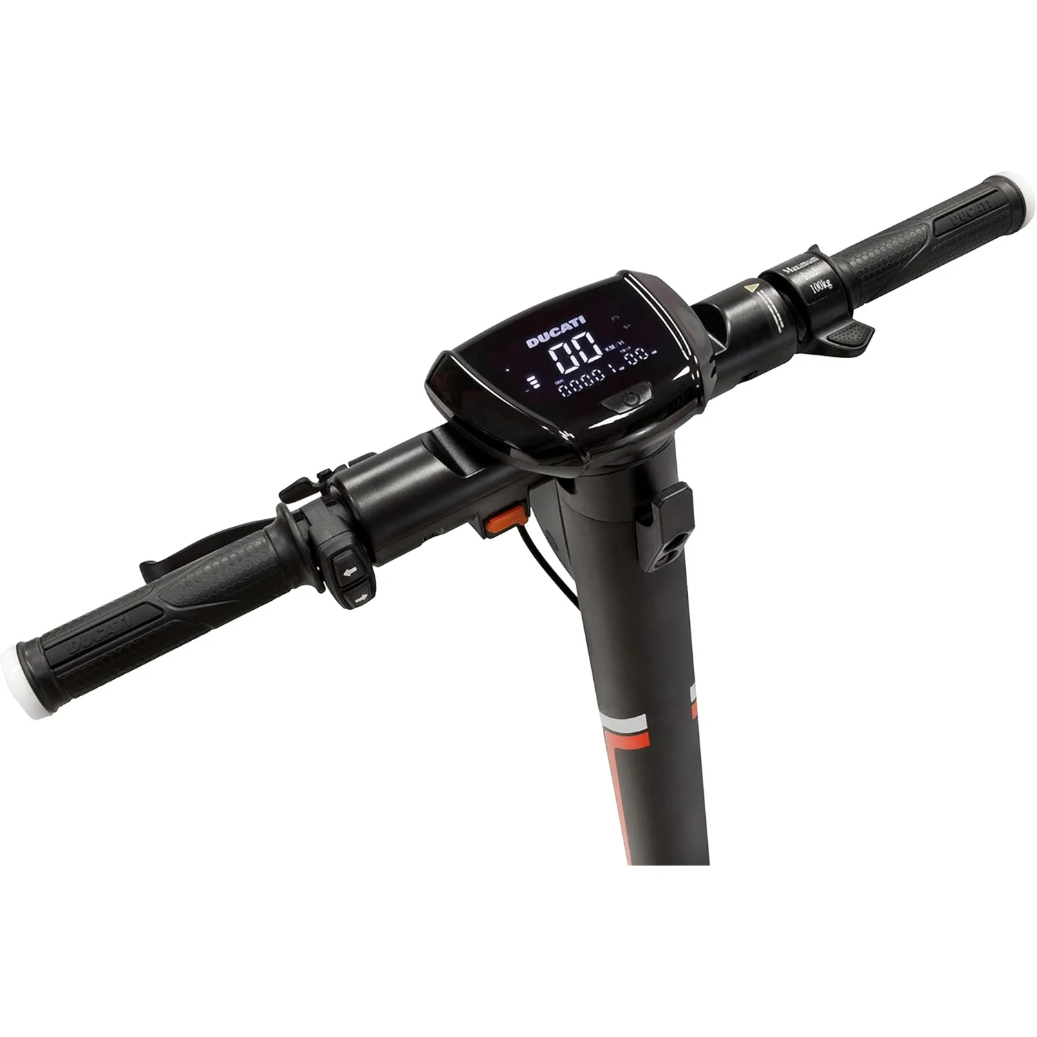 Dettaglio manubrio con display del Monopattino Elettrico Ducati Pro III