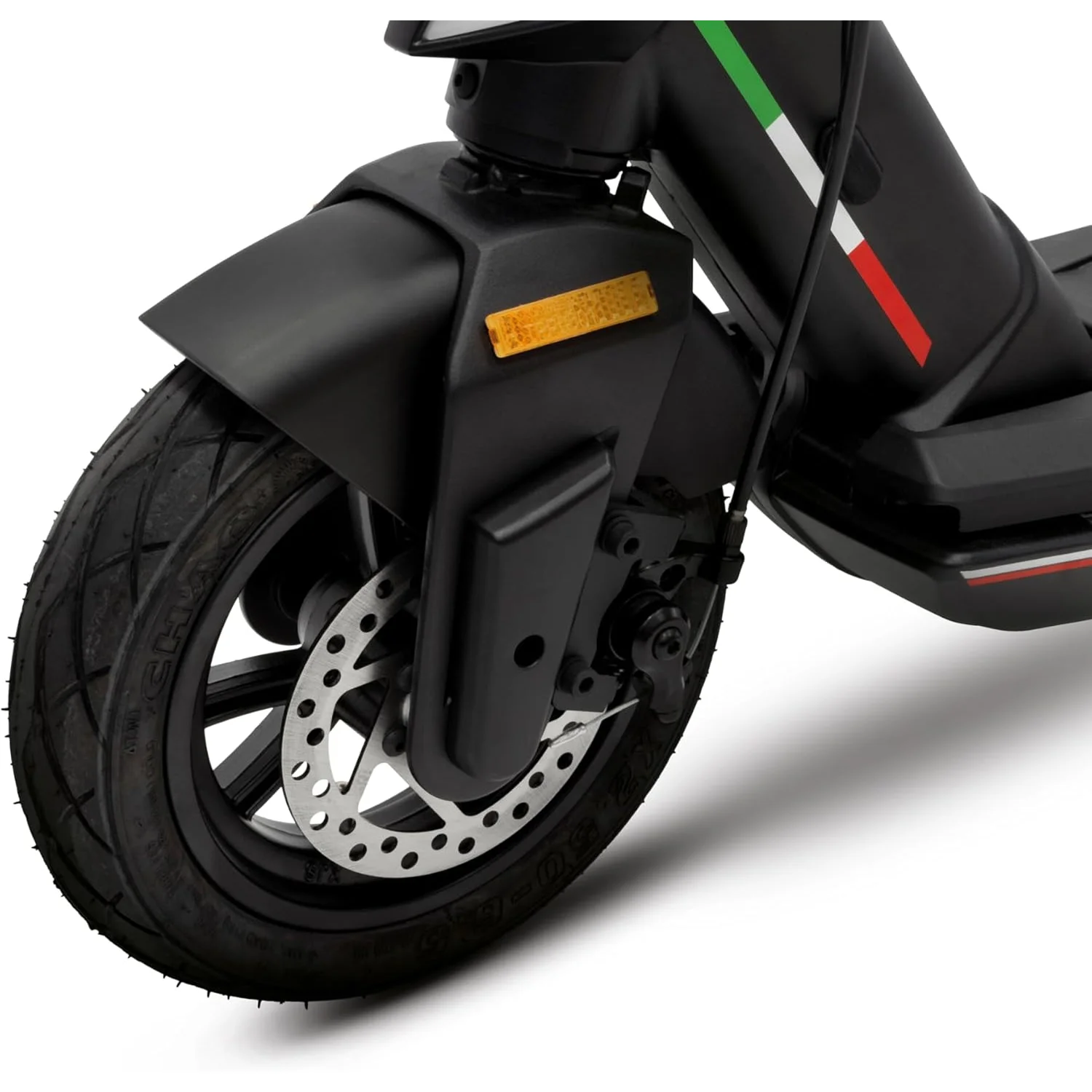Dettaglio ruota anteriore del Monopattino Elettrico Ducati Pro III