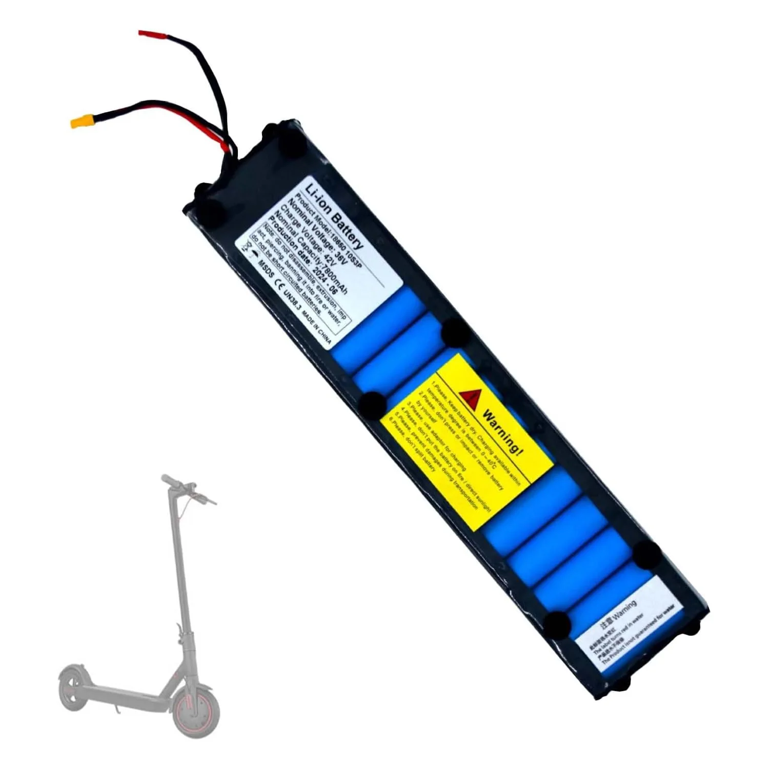 Vista frontale della batteria HSSYTZOUL