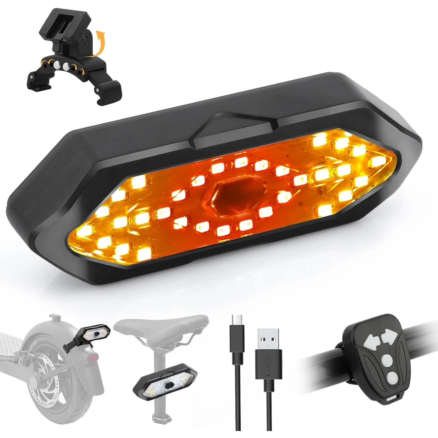 Contenuto della confezione delle frecce posteriori a LED con piedistallo FXINRUIA