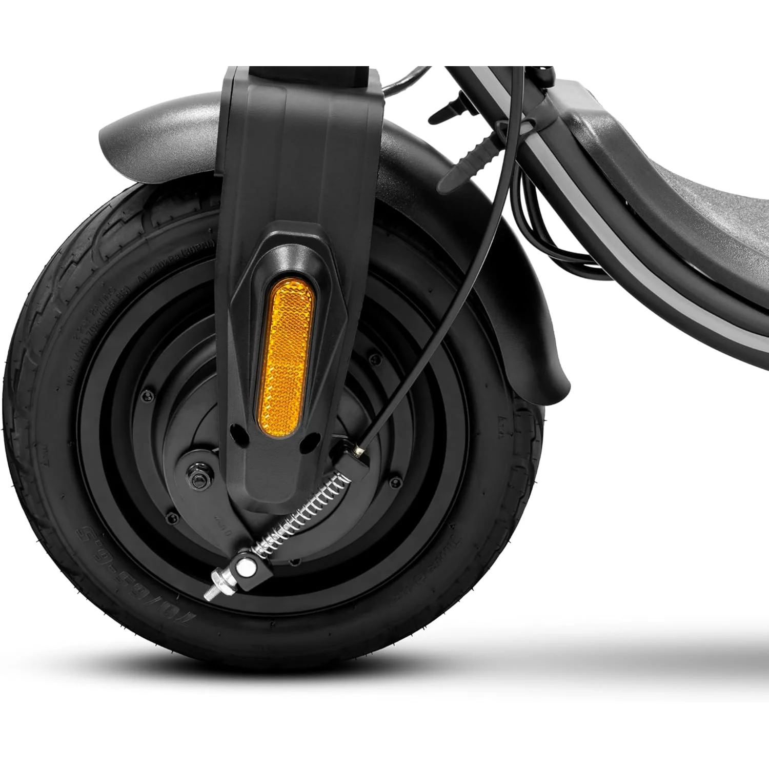 Dettaglio ruota anteriore del Monopattino Elettrico Ducati Scrambler City Cross-E X Street
