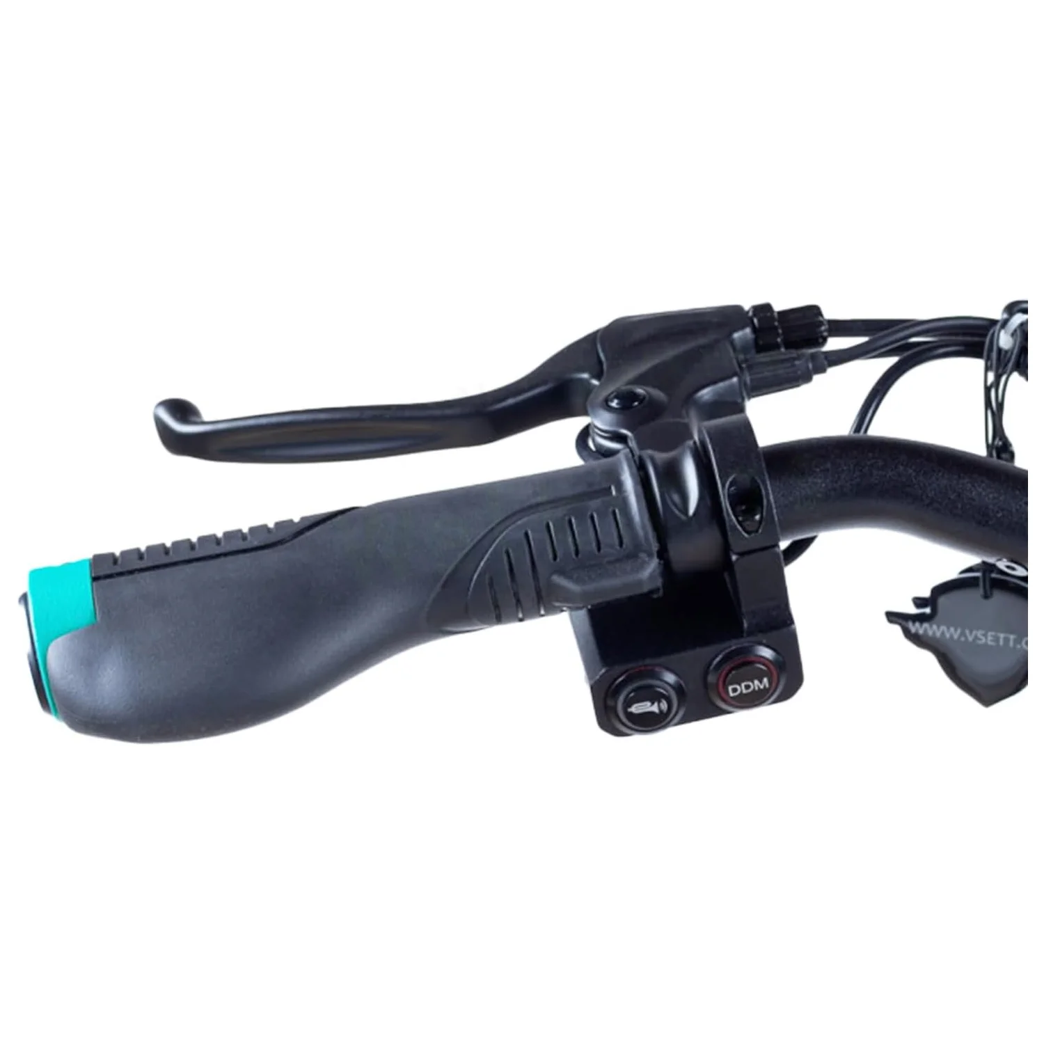 Dettaglio della manopola sinistra del Monopattino Elettrico Vsett 9 Plus Pro