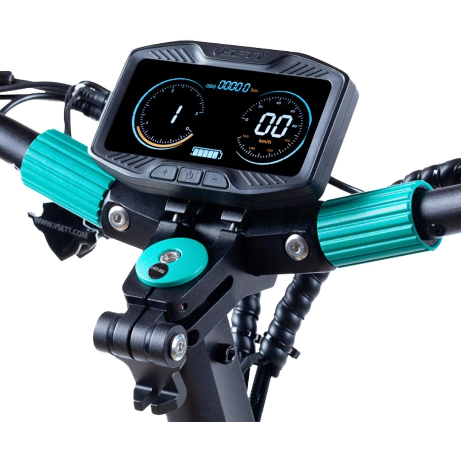 Dettaglio del display del Monopattino Elettrico Vsett 9 Plus Pro