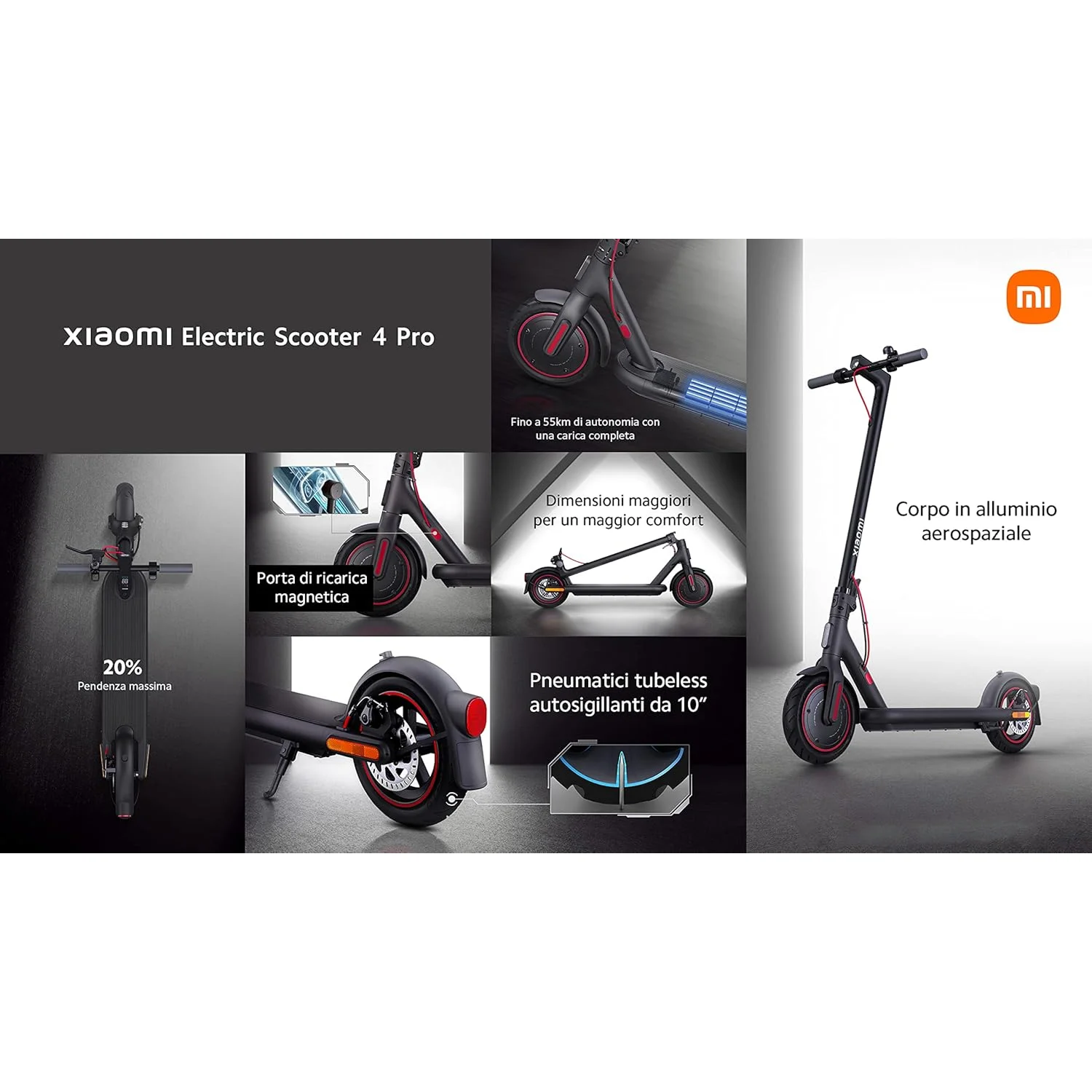 Dettagli tecnici del Monopattino Elettrico Xiaomi 4 Pro